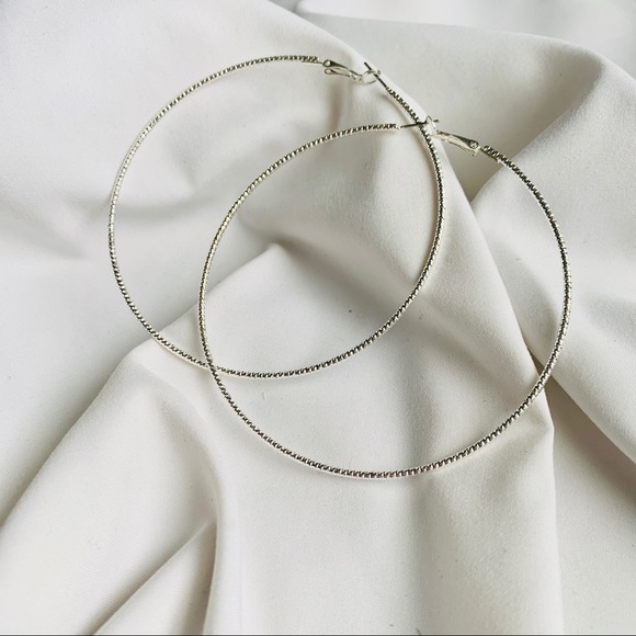 Classic Silver Hoops - Picture 2 of 2